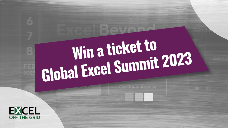 Win a ticket to Global Excel Summit