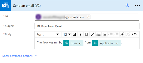 Step 2 in flow - send email