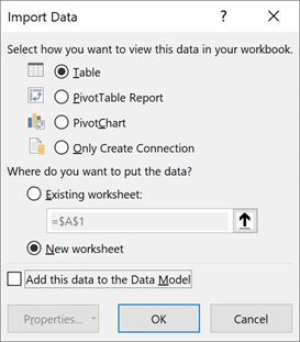 Load Data from Power Query