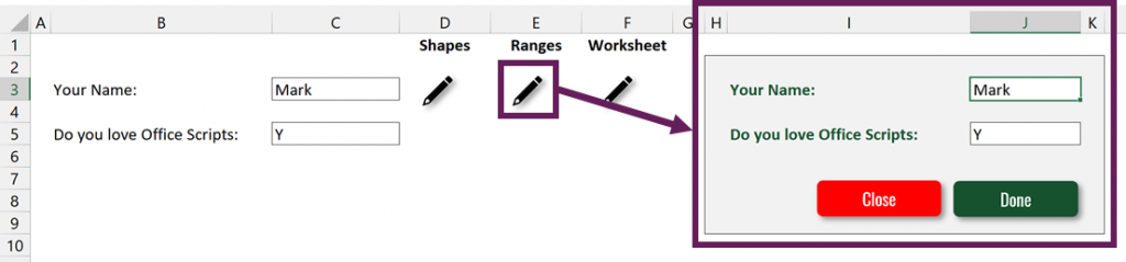 Range - User Forms in Office Scripts