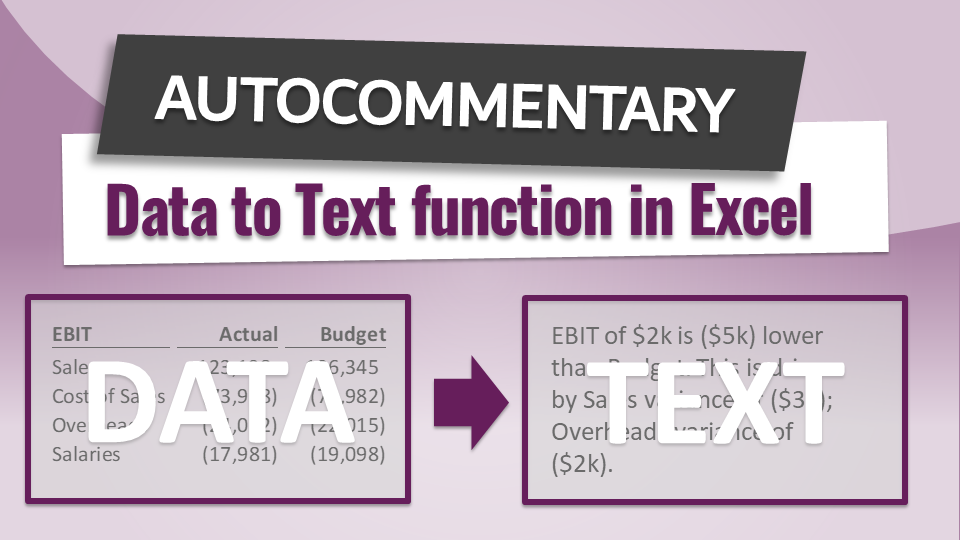 Automatic commentary writing formula in Excel - Amazing LAMBDA