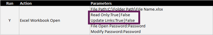 Parameter with Example Parameter Text