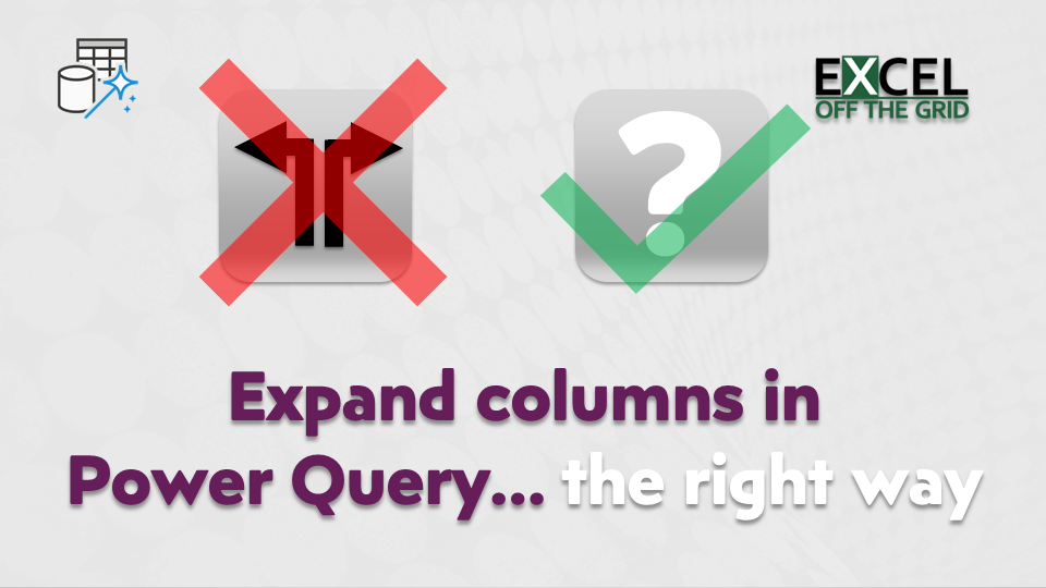 How to expand columns dynamically in Power Query