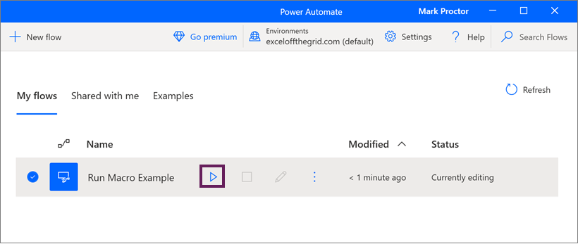Run from Flow library in Power Automate Desktop