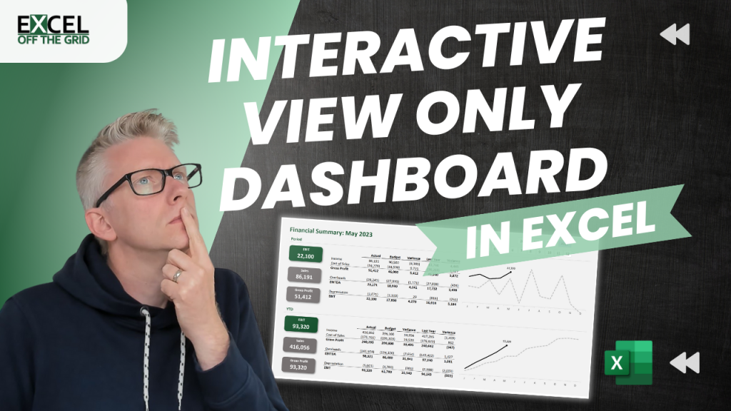 How to make an interactive view-only dashboard from Excel