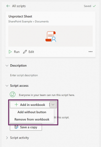 How to automate Excel with reusable Office Scripts