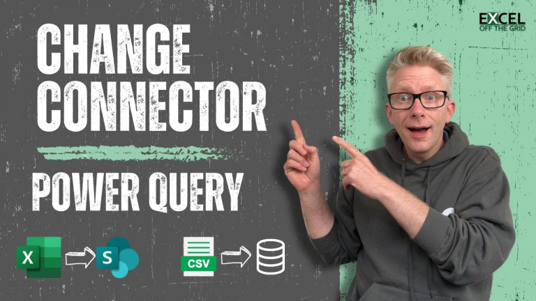 How to change source connector in Power Query