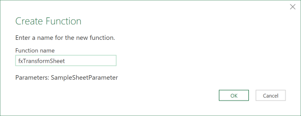 Create function