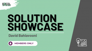 Solution Showcase - David Bahlavooni